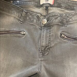 CAbi Charcoal Zip Accent Jeans